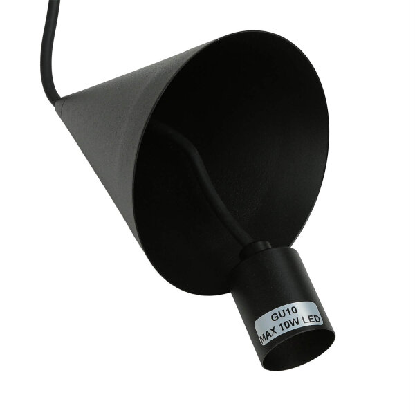 Runde Pendelleuchte Schwarz Ø11 cm GU10 Metall Modern