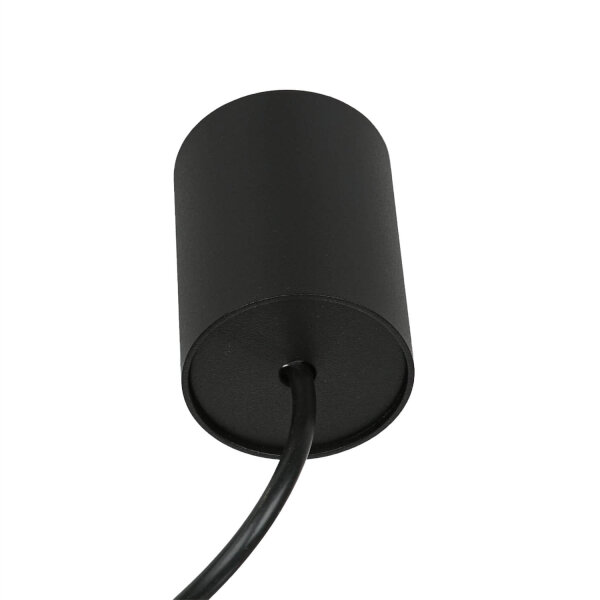 Runde Pendelleuchte Schwarz Ø11 cm GU10 Metall Modern