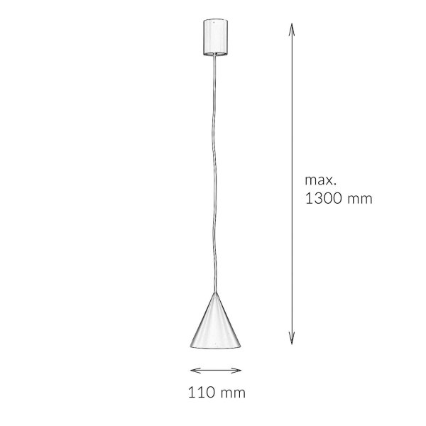 Runde Pendelleuchte Schwarz Ø11 cm GU10 Metall Modern