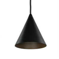 Runde Pendelleuchte Schwarz Ø11 cm GU10 Metall Modern