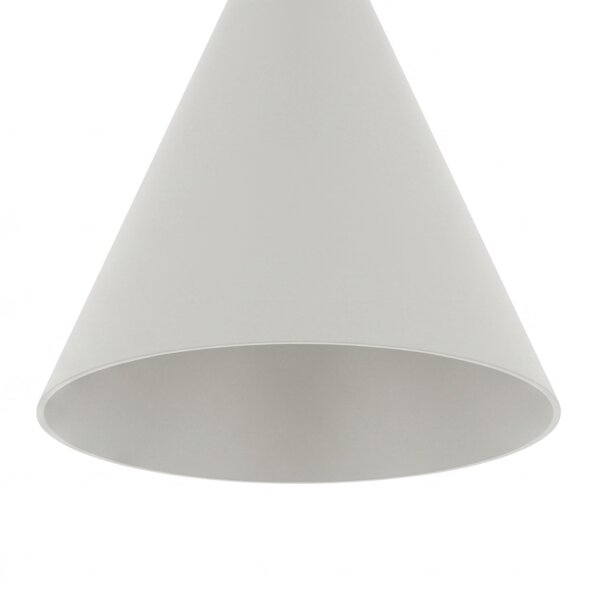 Suspension ronde gris soie Ø11 cm GU10 métal