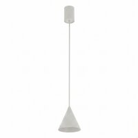 Suspension ronde gris soie Ø11 cm GU10 métal