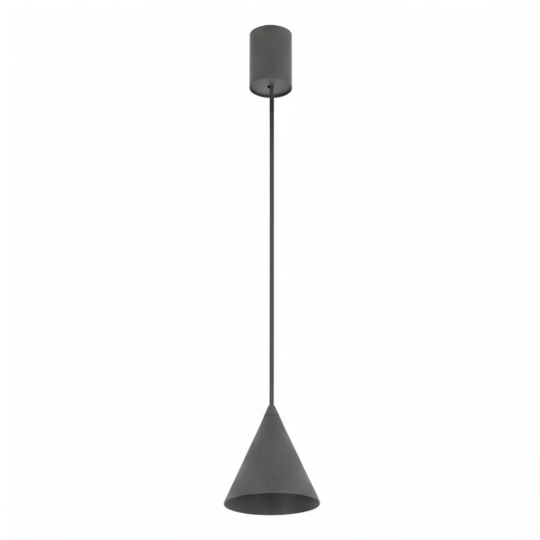 Runde Hängeleuchte Umbra Grau Ø11 cm GU10 Metall Kegel