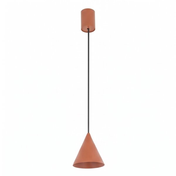 Runde Hängelampe Terrakotta Ø11 cm GU10 Metall Kegel