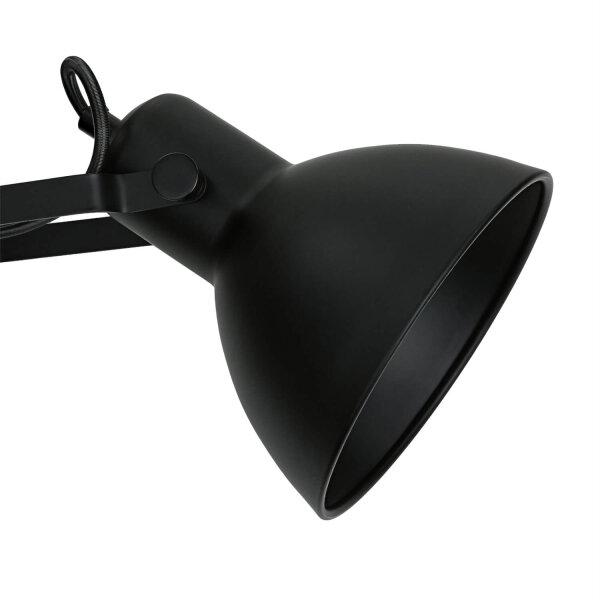 Spot Lampe Schwarz Metall rund Retro DALLAS