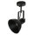 Spot Lampe Schwarz Metall rund Retro DALLAS