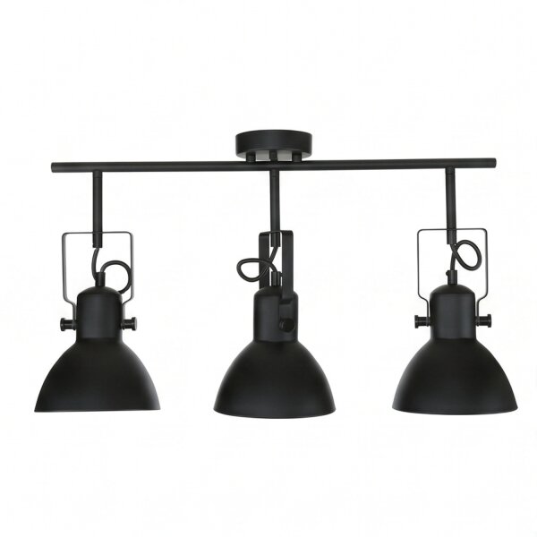 Deckenstrahler Schwarz Metall E14 Retro Wohnzimmer