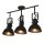 Deckenstrahler Schwarz Metall E14 Retro Wohnzimmer
