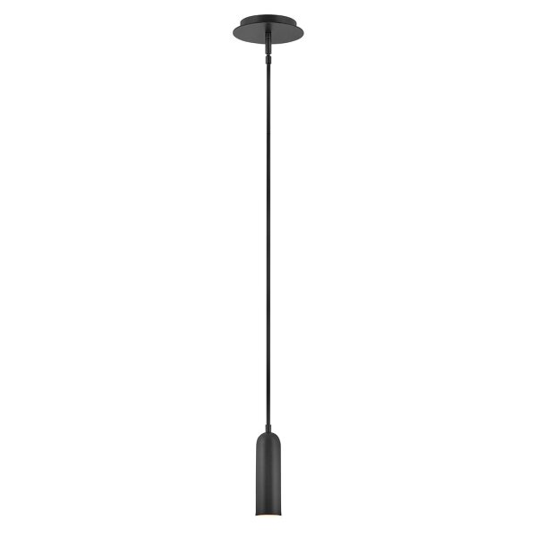 LED Hängeleuchte Metall D: 12,7 cm schmal Schwarz