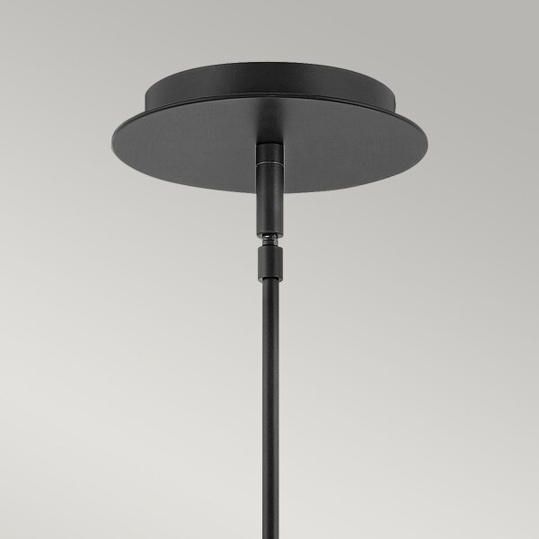 LED Hängeleuchte Metall D: 12,7 cm schmal Schwarz