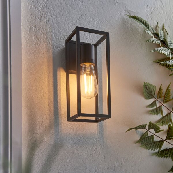 Applique extérieure Noir H : 27 cm IP44 Abat-jour ouvert E27
