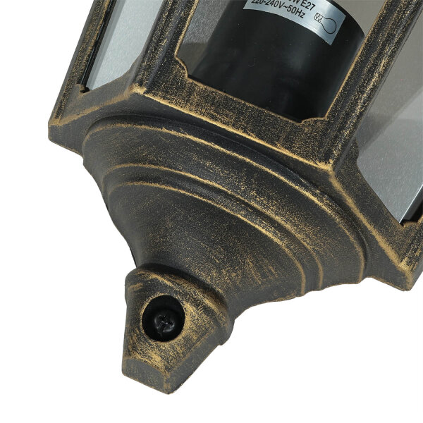 Applique extérieure Lanterne Noir doré Aluminium