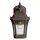 Außenwandlampe Aluminium Glas Braun IP44 H:26,5 cm E27