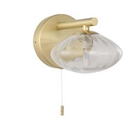 Applique murale avec interrupteur IP44 métal verre...