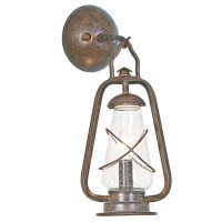Vintage Wandlampe Außen Schmiedeeisen Glas IP43