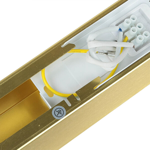 Wandleuchte innen 2-flammig Up Down in Gold GU10 Metall