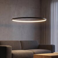 Suspension LED Ring Ø 60 cm Noir 2700 K 660 lm...