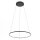 Suspension LED Ring Ø 60 cm Noir 2700 K 660 lm Métal