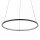 Suspension LED Ring Ø 60 cm Noir 2700 K 660 lm Métal
