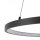 Suspension LED Ring Ø 60 cm Noir 2700 K 660 lm Métal