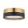 Deckenlampe Schwarz Gold blendarm 3x E27 rund Ø 45 cm