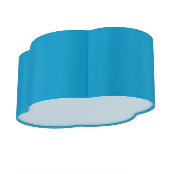 Kinderlampe Blau Wolke blendarm 41 cm lang 2x E27