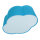 Kinderlampe Blau Wolke blendarm 41 cm lang 2x E27