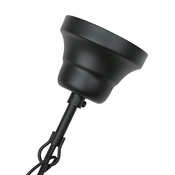 Suspension réglable en hauteur avec abat-jour en verre rustique blanc