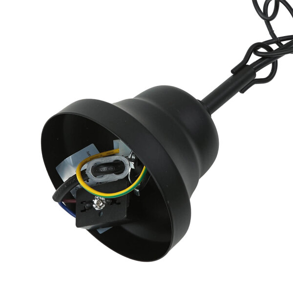 Suspension réglable en hauteur avec abat-jour en verre rustique blanc