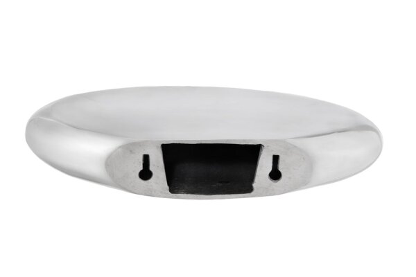 Étagère murale en métal argenté L : 40 cm rond flottant