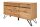 Buffet chêne sauvage plaqué métal 160 cm avec chant en forme darbre
