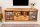 TV Lowboard Bois Verre Métal Rustique 160 cm Portes coulissantes