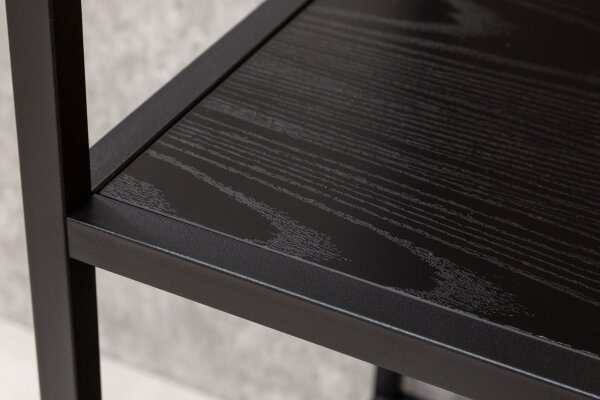 Standregal Schwarz 114 x 185 cm modernes Design VIVEN