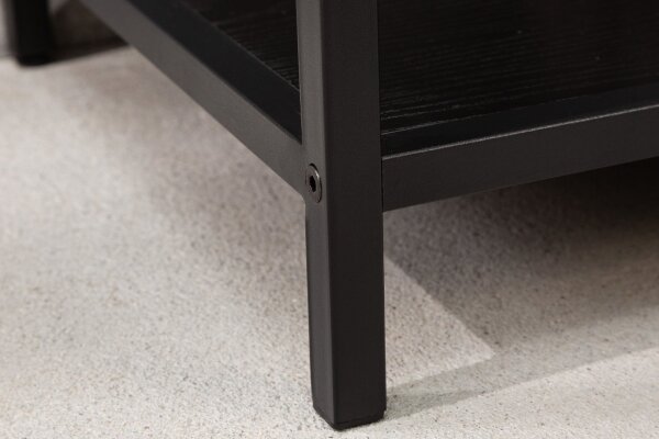 Standregal Schwarz 114 x 185 cm modernes Design VIVEN