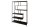 Standregal Schwarz 114 x 185 cm modernes Design VIVEN