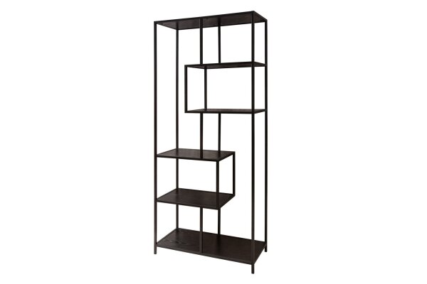 Étagère sur pied Noir 77 x 185 cm Moderne asymétrique