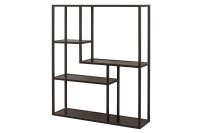 Étagère murale noire aspect bois 75 x 91 cm...