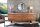 Buffet en bois dacacia fer 180 cm piètement à patins bord darbre