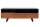 TV Lowboard 140 cm bord darbre compartiments tiroirs bois fer