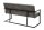 Sitzbank Microfaser Eisen 160 cm in Grau Schwarz