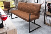 Sitzbank Microfaser Eisen 54 cm in Braun Schwarz