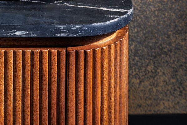Buffet marbre bois métal largeur 160 cm design art déco