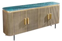 Sideboard Marmor Holz Metall in Grün Messing Art...