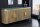 Sideboard marbre bois métal en laiton vert Art Déco 160 cm