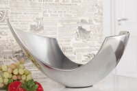 Coupe à fruits en aluminium 25x13 cm en argent