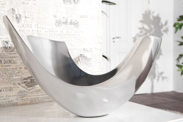 Obstschale Aluminium 35 cm in Silber