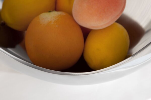 Obstschale Aluminium 35 cm in Silber