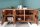 Sideboard Akazienholz Metall 118 cm in Natur Schwarz