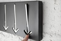 Portemanteau mural en métal 90 cm en noir et blanc