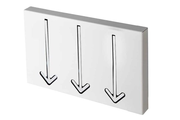 Portemanteau mural en métal 45 cm en blanc